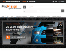 Tablet Screenshot of pro-vision-lighting.com